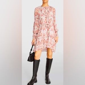 New with Tag at $329, All Saints Ava Momo Floral Long Sleeve Dress US Size 4